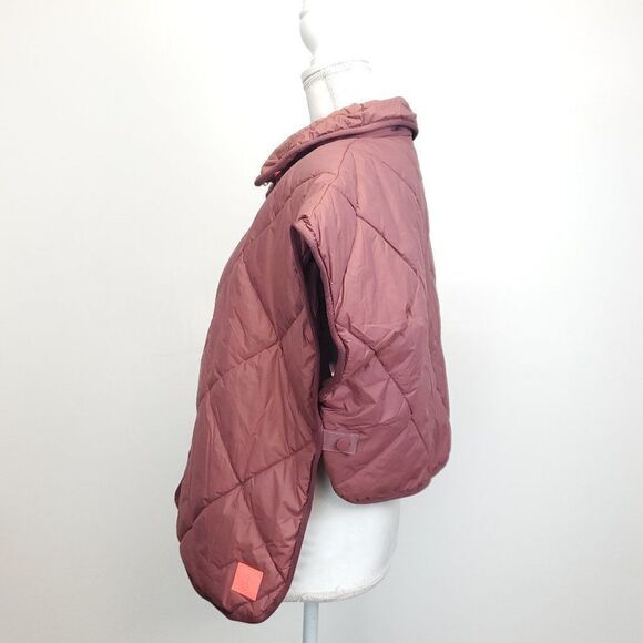 Free People Movement Chill Out Packable Puffer Poncho Scarf Vest One Size - Picture 15 of 15